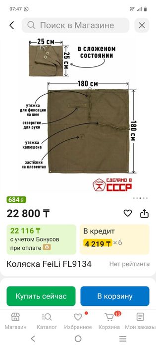 Плащ -палатка, новая СССР.