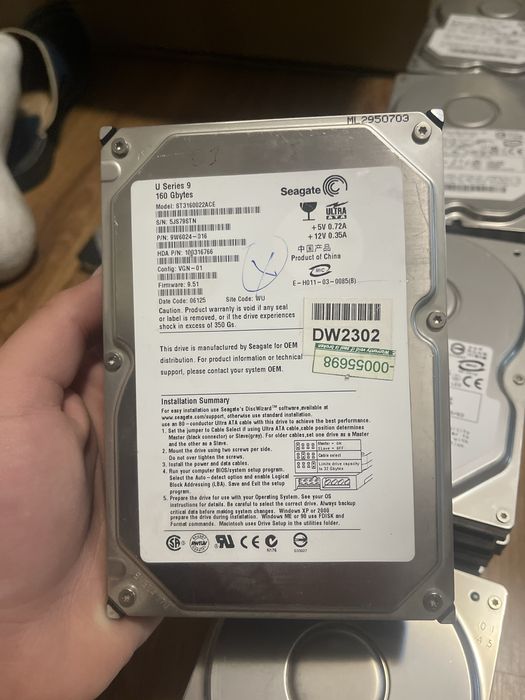 Lot piese PC vintage HDD IDE RAM IBM Seagate Hitachi