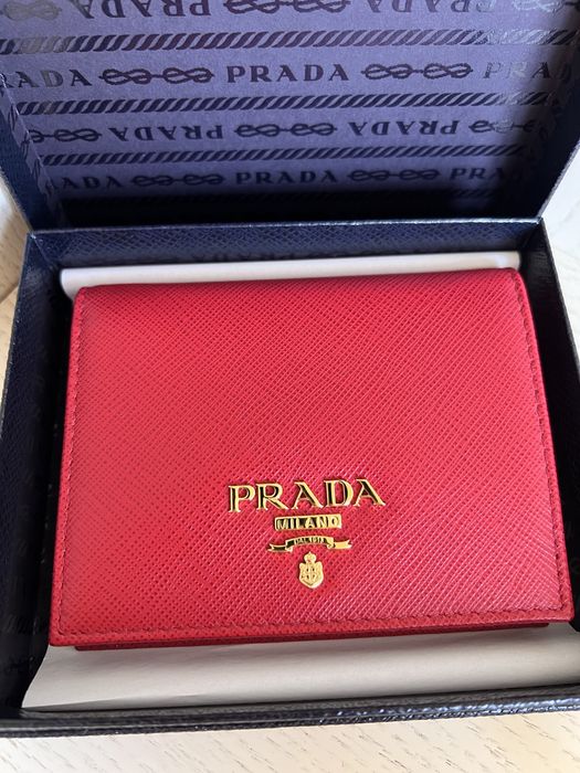 Кошелек Prada Saffiano Small Wallet Fuoco