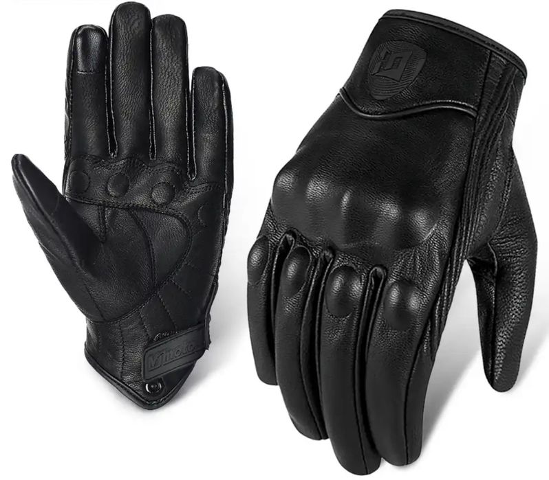 Manusi moto piele perforate/intregi unisex