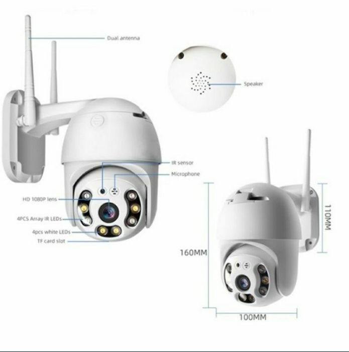 Camera Supraveghere PTZ  FULL HD 2MP  Vedere Color Noaptea WIFI Mi