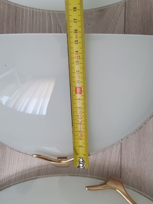 Set 3 plafoniere din sticla opal cu clipsuri aurii vintage