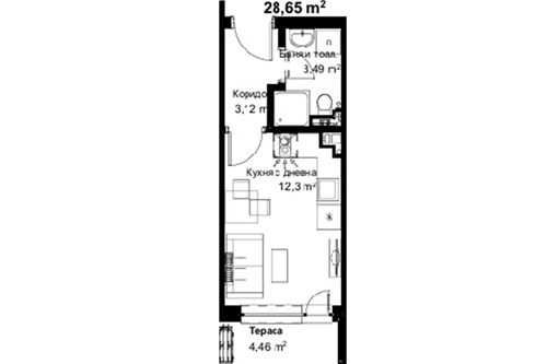 Продава се Едностаен апартамент в Търговище, Център - 35 кв.м за 1315 €/кв.м - Снимка #11