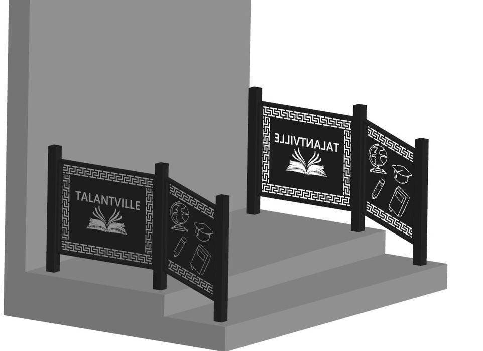 Перила металлические с лазерной резкой