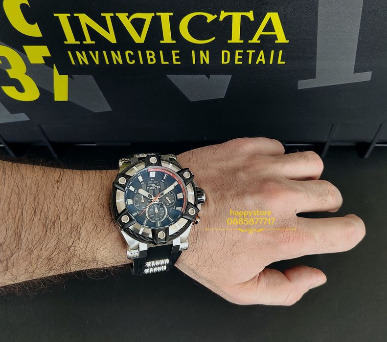 часовник INVICTA Bolt Gunmetal Silver 52 mm, Инвикта нов
