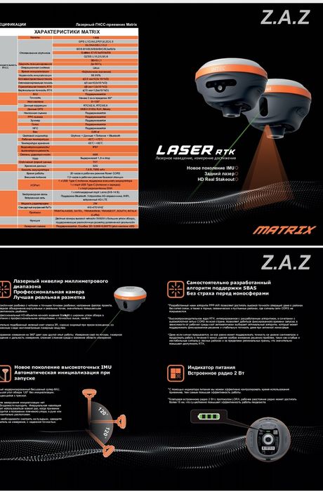GNSS приемник Z.A.Z Matrix        Android elektron taxeometr
Satlab SL