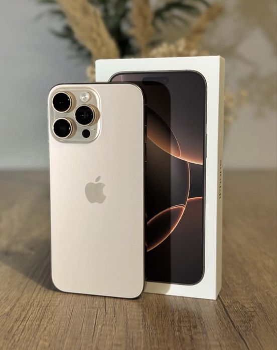 iPhone 16 pro Desert Titanium •Garanție •Stare Impecabilă