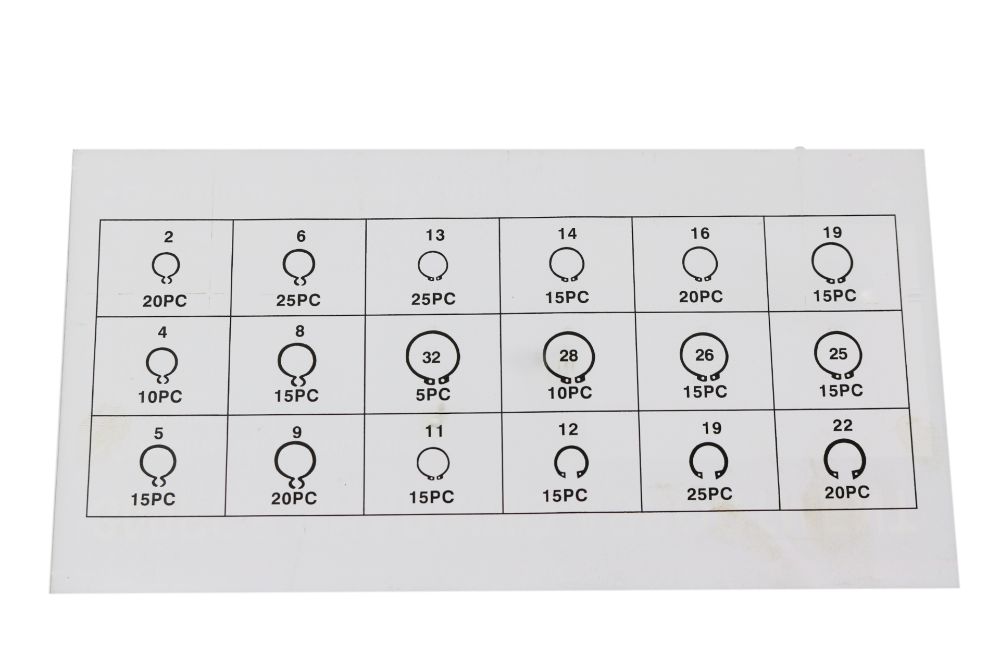 Комплект Зегерки осигурителна шайби в Кутия 300 броя