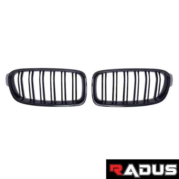 Grile duble BMW F30 F31 2012-2017, negru lucios