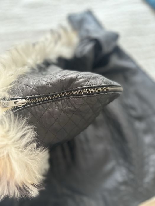 Кожаное пальто утепленное