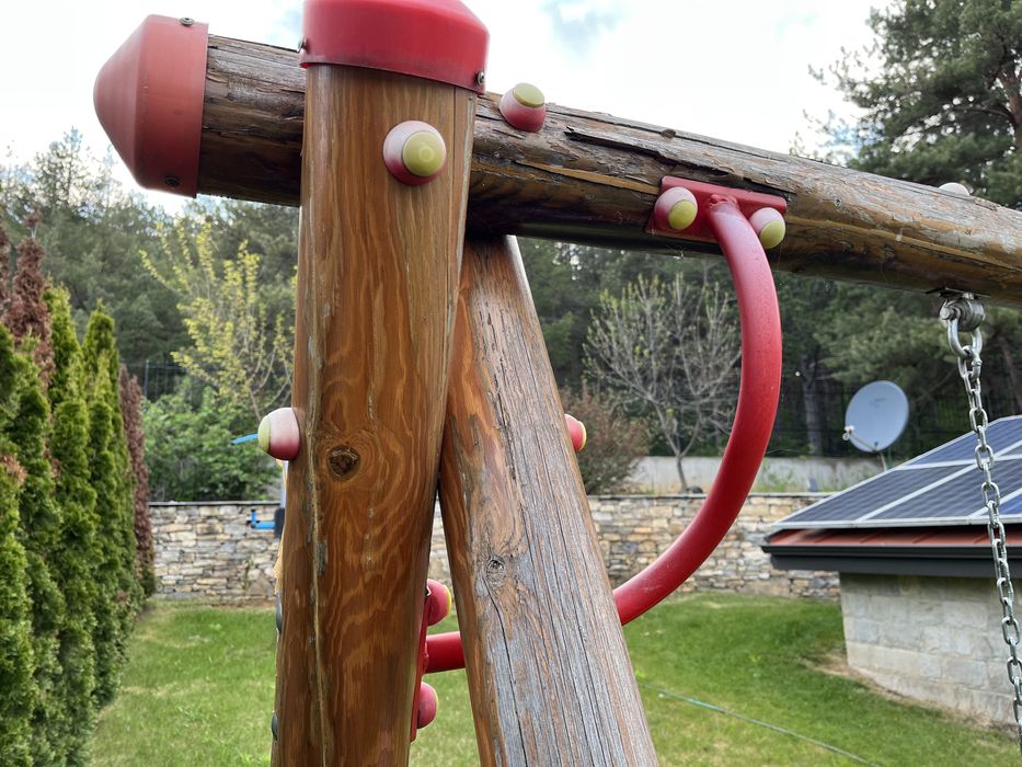 Градинска люлка двойна, детска (с проблем в подпората)