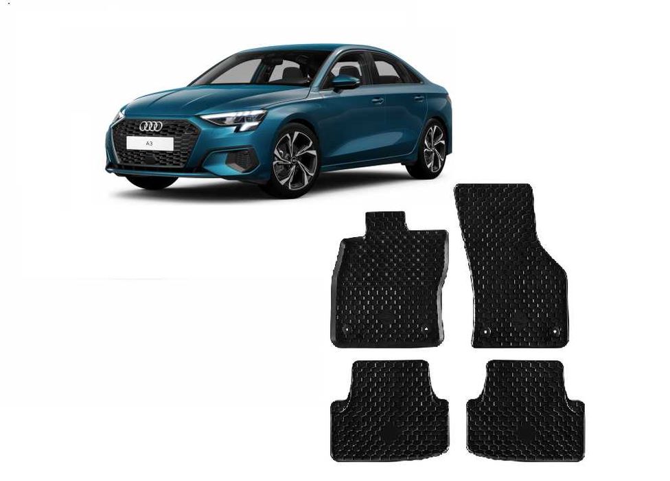 Гумени стелки Gumarny Zubri съвместими с Audi A3 след 2020г+, 4 части