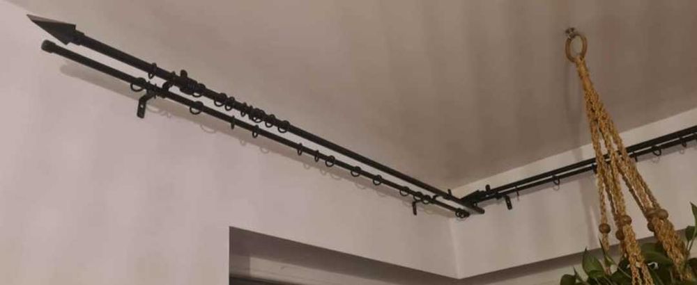 2x Galerie dubla extensibila metal Inspire Duplo, 160 - 300 cm