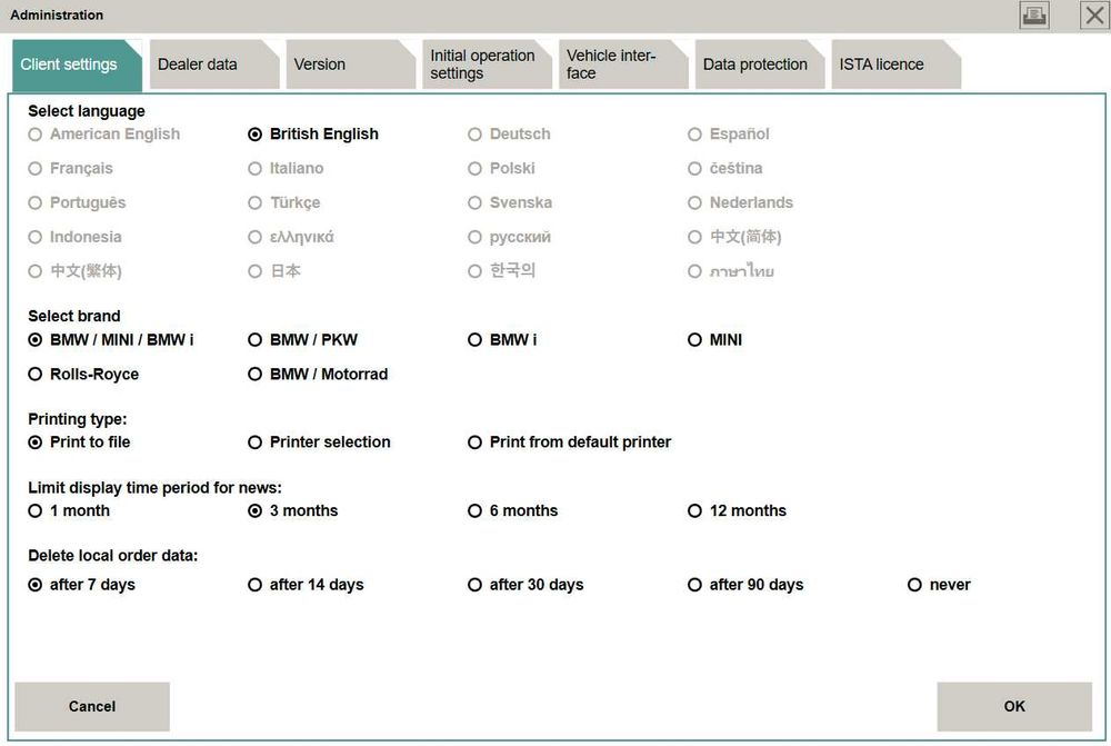Diagnoza BMW ENET+K-Dcan+Leptop Lenovo ISTA+/INPA pana in 10.2024