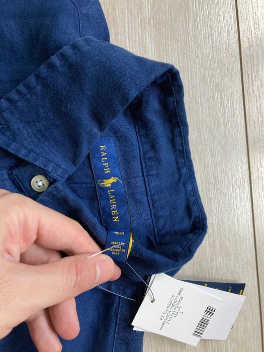 НОВА POLO By Ralph Lauren 100% linen мъжка ленена риза лен размер S