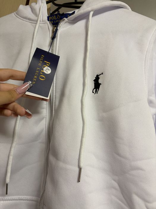 Hanorac alb polo M