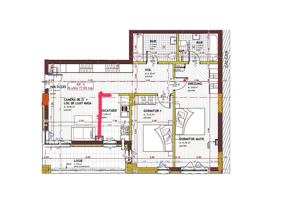 Apartament de 78mp utili(4 camere,2 bai, terasa)bloc nou,parter inalt — fotografia 1