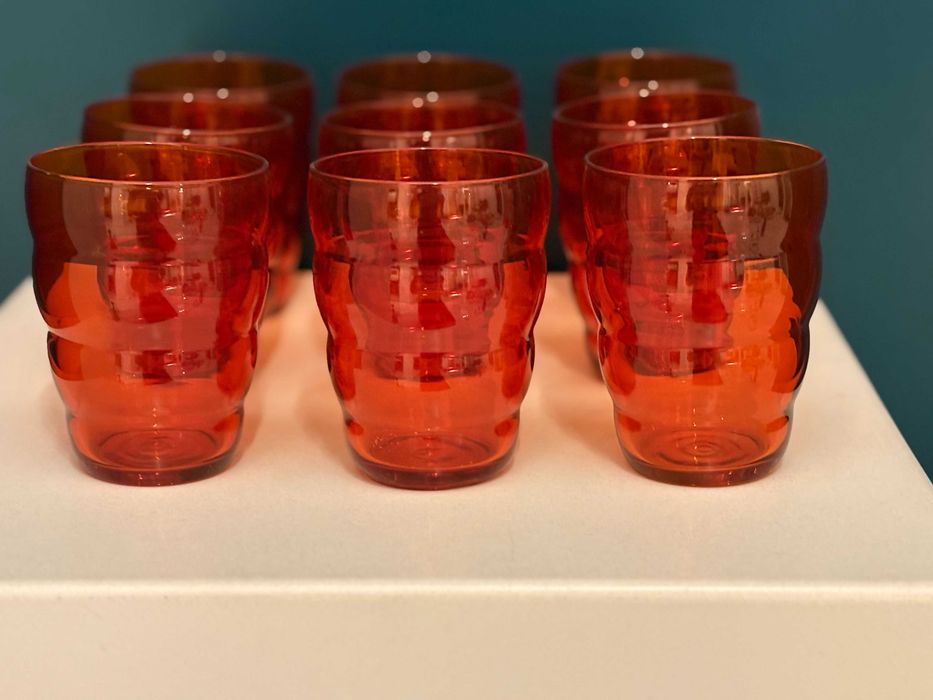 Set pahare Ikea SKOJA amber portocaliu rare design