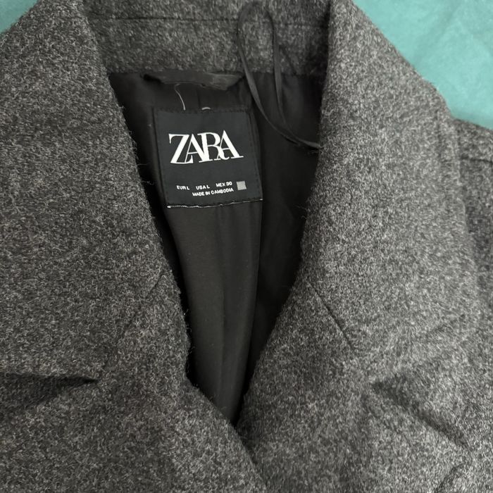 двубортное пальто ZARA