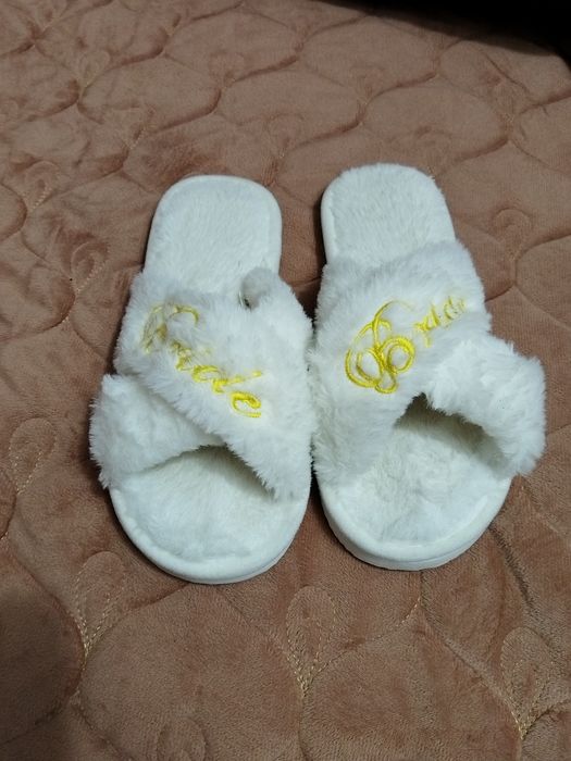 Set halat+pijama și papuci mireasa