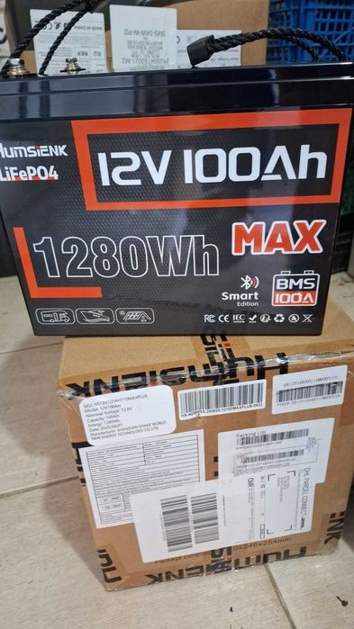 Baterie Lifepo4 12v 100ah, noua cu BMS incorporat