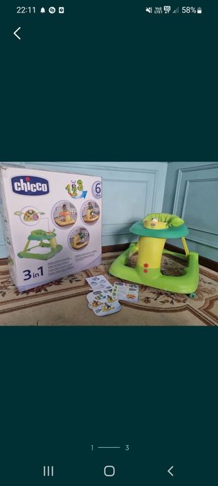 chicco ходунок  3в1 качество мощь