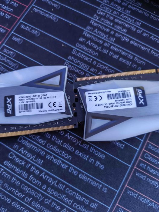 2x16GB Ram плочки XPG 3600Mhz