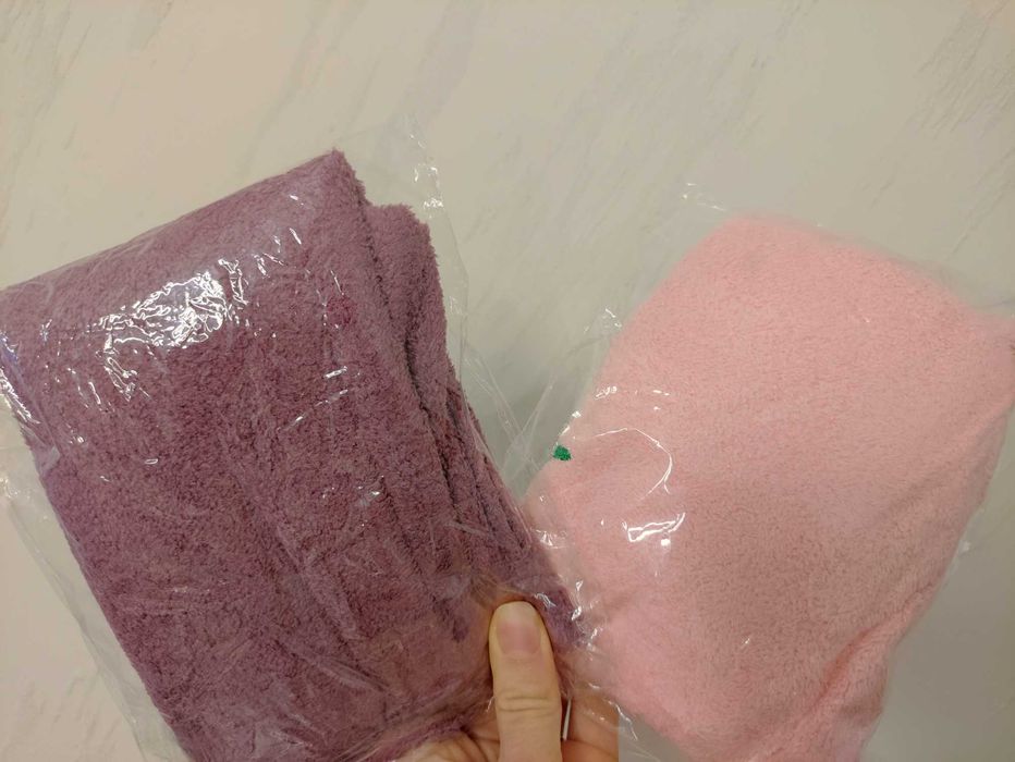 Кърпа за глава  - 2 броя розова и лилава