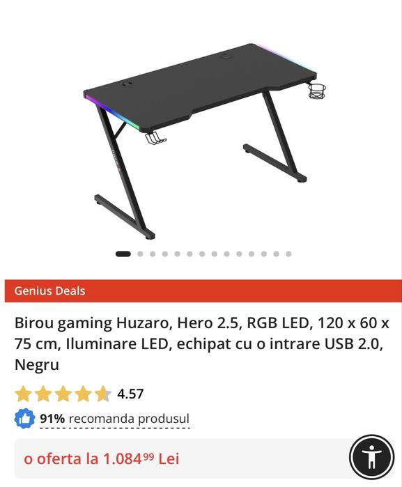 Masa Gaming Huzaro Hero 2.5