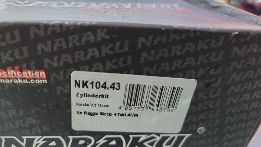 Vespa 50, Piaggio 50, бутало с цилинцър 80сс kit, за 50сс, 4T, 4V.