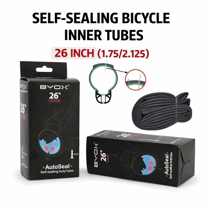 Самозалепващи вътрешни гуми със силиконов уплътнител (24" до 29")