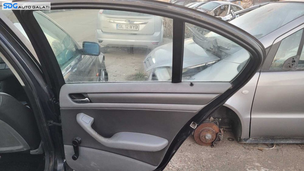 Panou Tapiterie Fata Interioara Piele Gri de pe Usa Portiera Dreapta Spate BMW Seria 3 E46 1997 - 2006 [C2396]