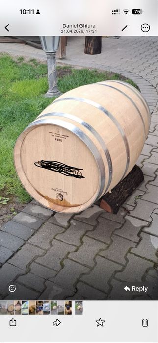 Vand 2 butoaie de stejar 225 L ( barique )