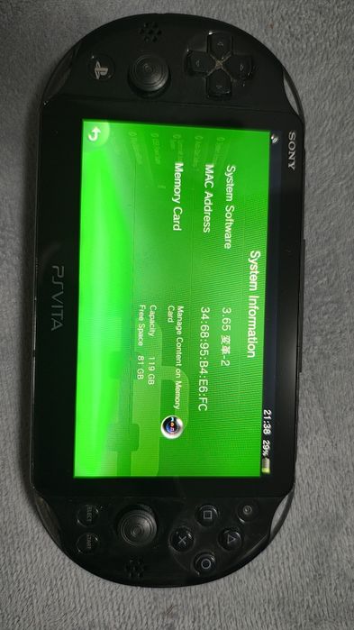 PlayStation vita slim modat, card 128 gb