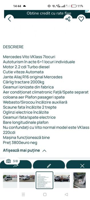 Mercedes vito VKlass automat