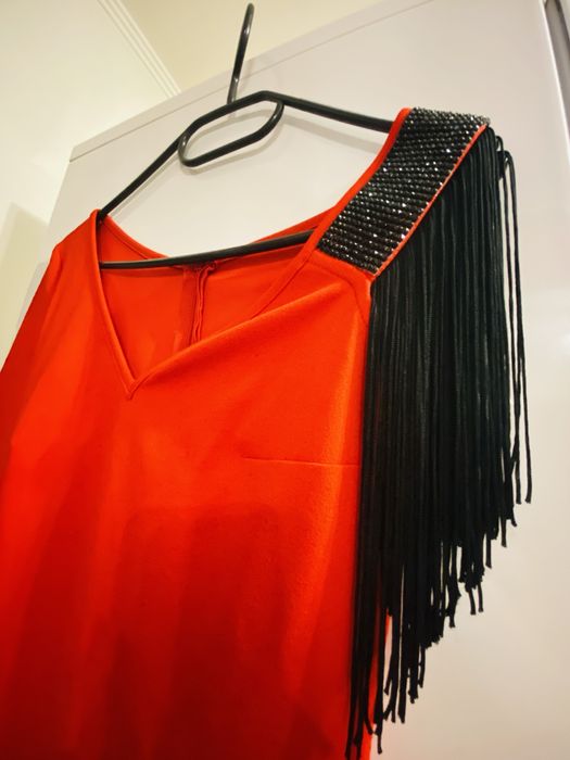 Rochie rosie eleganta de seara marimea S