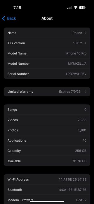 Iphone 16 Pro, Natural Titanium, 256 GB