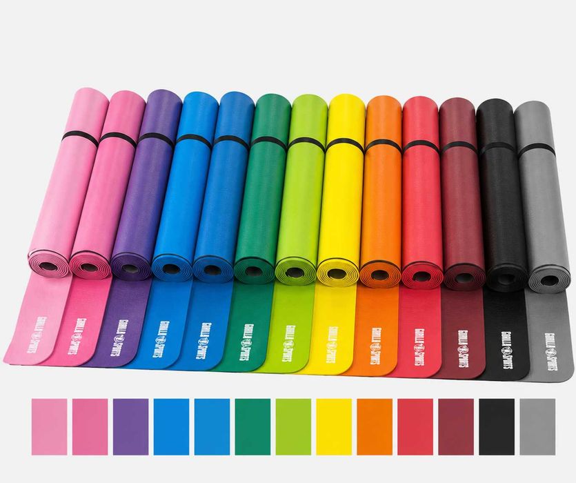 Pachet 5/10/15/20/25/30/35/40/45/50 buc Saltele Yoga Diferite Culori, 190 x 60 x 1,5 cm Gorilla Sports