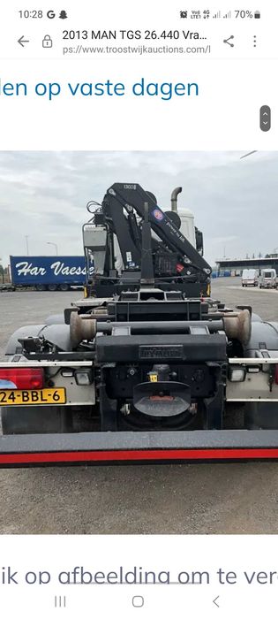 MAN cu Abroll si macara cu grefier