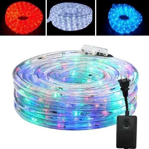 Светещ маркуч 10 метра с 8 режима за коледна украса, Водоустойчив