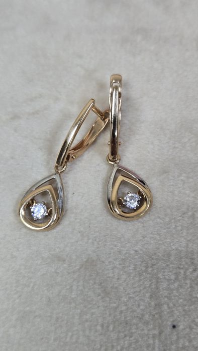 Серьги золотые ЖанТаС ломбард Астана