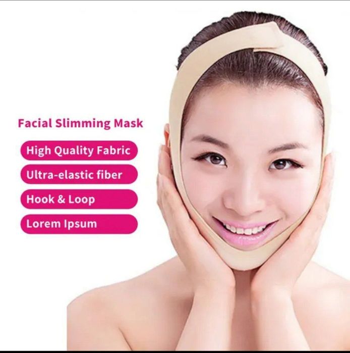 Маска бандаж-повязка для поддержания V формы лица.