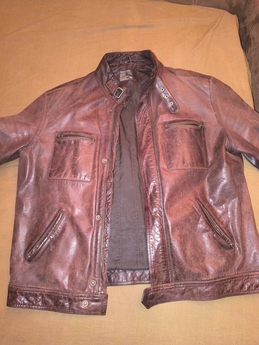 Продавам мъжко кожено яке XXL, естествена кожа, много запазено