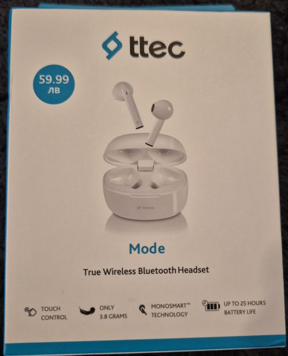 Безжични слушалки, TTEC True Wireless Bluetooth Headset