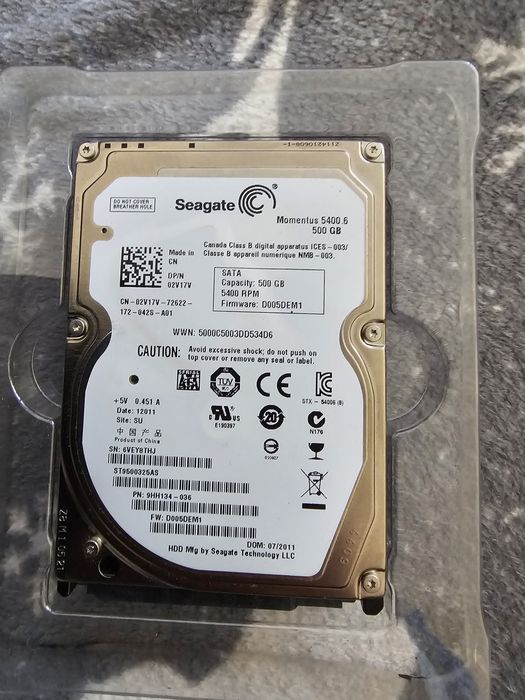 hdd seagate momentus 5400.6 500 gb 5400 rpm