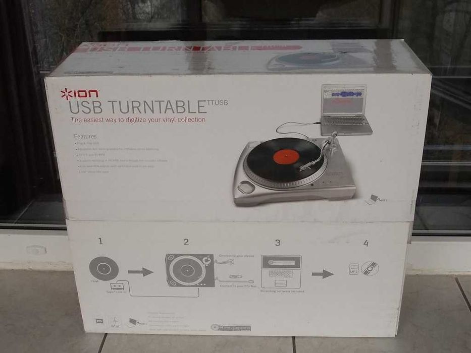 Pickup UNITRA gs 431, ION ttusb deck convertor recording USB+preamplificator incorporate nou in cutie