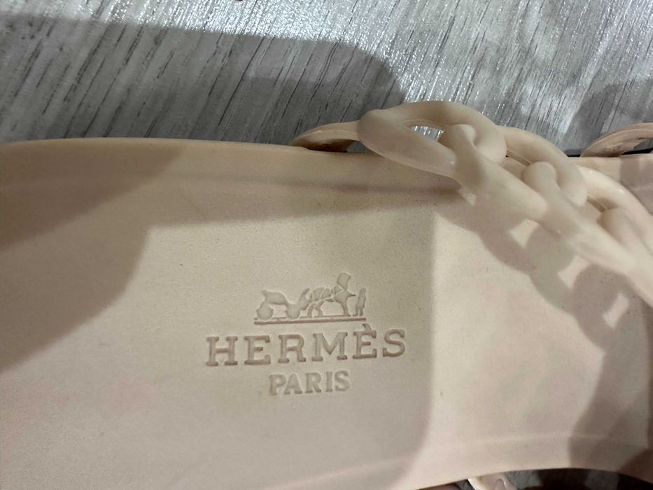 Hermès Rivage чехли екрю 40