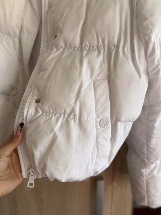 Бяло зимно яке New Yorker с пух