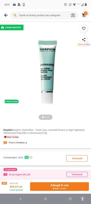 Crema Darphin Paris 15 ml pt ochi