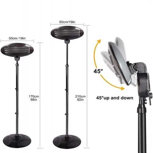 ПРОМО!! Висока кварцова печка за външно отопление 2000w